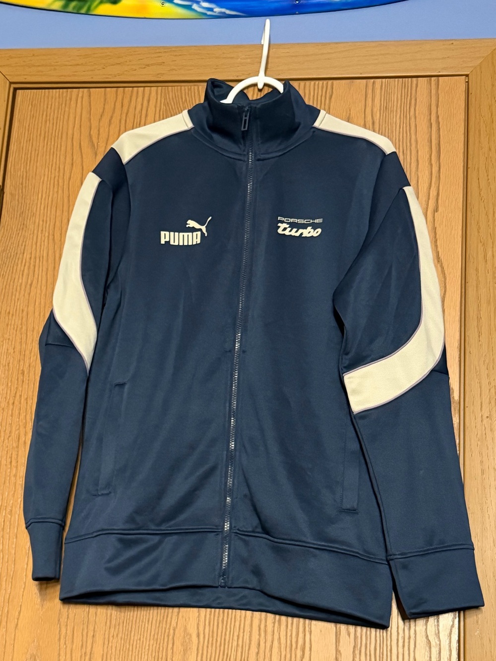 Puma Track Jacket Mens Medium Blue Full Zip Porsche Turbo Racing Motorsport NWT